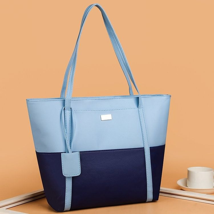 Trendy Contrasting Tote Bag – Stylish & Versatile, Customizable for Every Occasion